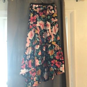 Eliza J high low floral gown skirt
